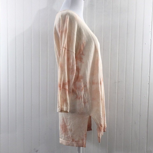 Pure Jill Pink Orange Tie Dye Knit Sweater Womens Small Tunic Linen Blend - Picture 2 of 10